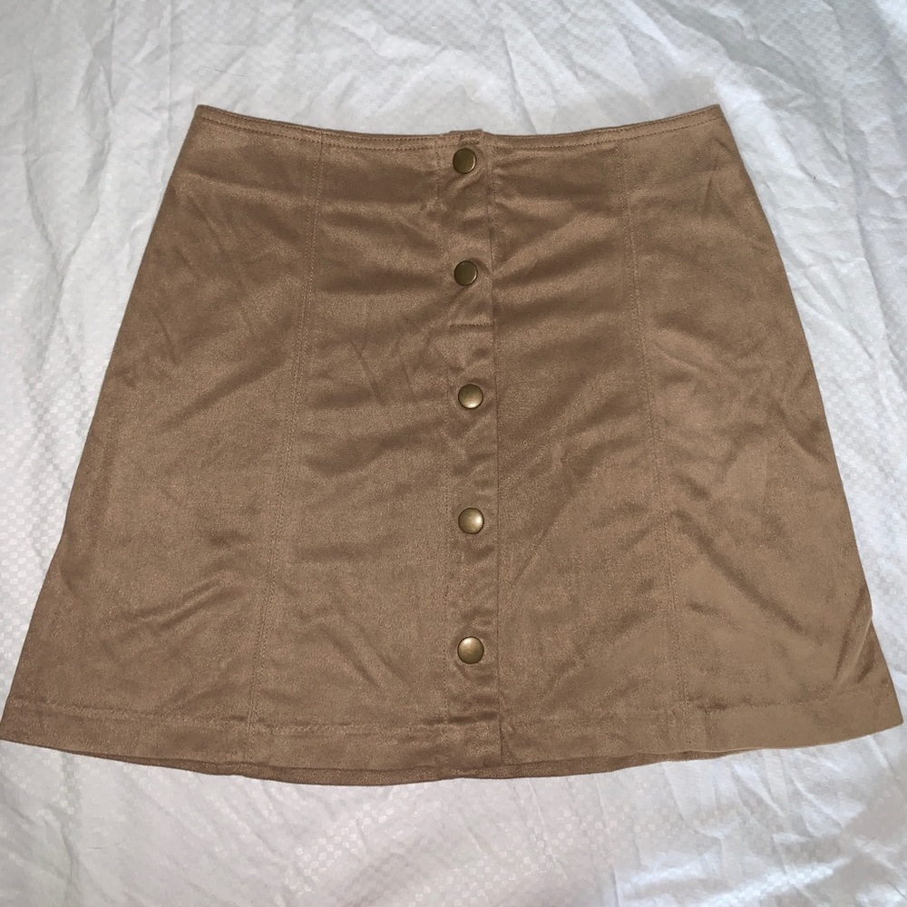Suede skirt